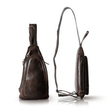 Charger l'image dans la galerie, Genuine Leather Sling Bag – Crossbody, Hidden AirTag Pocket
