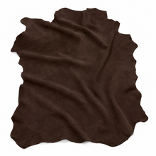 Cargar imagen en el visor de la galería, Brown reed suede leather on a white background
