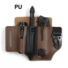 Load image into Gallery viewer, Tactical multi tool belt bag with compartments in vegan leather for efficient tool storage and easy access, perfect for any task.