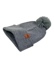 Load image into Gallery viewer, CPP1 HAAKWEAR PomPom Beanie - Made in USA - Koala Gray, featuring a cozy knit design with a pom pom detail, perfect for winter styling.
