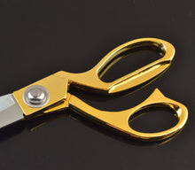 Load image into Gallery viewer, eZthings heavy duty gold-handled scissors for cutting arts, crafts, fabrics, and carpets, ideal for hobby and commercial use.