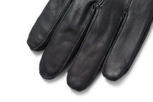 Load image into Gallery viewer, Close-up of Reed Men's Genuine Leather Warm Lined Driving Gloves showcasing texture and craftsmanship, touchscreen compatible.