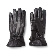 Load image into Gallery viewer, Reed Women's Black Genuine Leather Warm Lined Driving Gloves with Sheepskin, perfect for cold weather and stylish journeys.