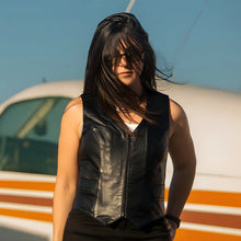 Cargar imagen en el visor de la galería, Western Style Motorcycle Leather Vest