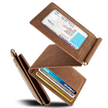 Cargar imagen en el visor de la galería, Leather Trifold Wallet – Removable Money Clip