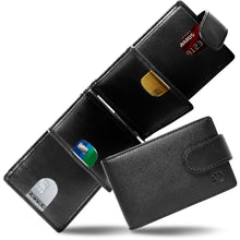 Charger l'image dans la galerie, Leather Bifold Wallet – Removable Money Clip, Snap Closure