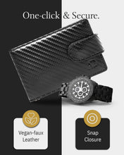 Charger l'image dans la galerie, Leather Bifold Wallet – Removable Money Clip, Snap Closure