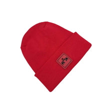 Charger l'image dans la galerie, Love-Inspired H-Stitch Beanie – Scarlet Red Elelove Elephants, limited edition winter beanie, trending 2025, USA-made by Haakwear