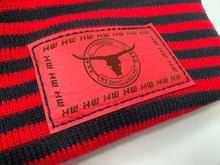 Charger l'image dans la galerie, Haakwear Texas H Stitch Cuffed Beanie "We Don't Call 911"- Made in USA Hats (Limited Edition) - Black / Red RoRo embroidery detail