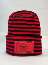 Charger l'image dans la galerie, Haakwear Texas H Stitch Cuffed Beanie "We Don't Call 911"- Made in USA Hats (Limited Edition) - Black / Red RoRo