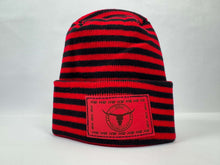 Charger l'image dans la galerie, Haakwear Texas H Stitch Cuffed Beanie "We Don't Call 911"- Made in USA Hats (Limited Edition) - Black / Red RoRo