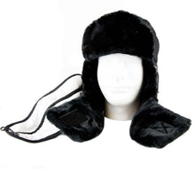 Load image into Gallery viewer, Dab Unisex Faux Fur Trooper Hat with Removable Face Mask and Chin Strap, shown on mannequin