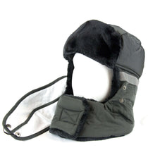 Load image into Gallery viewer, Dab Unisex Faux Fur Winter Trooper Hat with Removable Face Mask and Chin Strap, One Size, Black