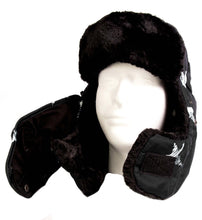 Load image into Gallery viewer, Alex Unisex Ushanka Faux Fur Trapper Hat with Removable Mask, Black, Warm Winter Headwear for All Genders