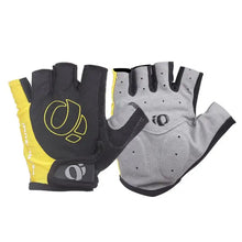 Load image into Gallery viewer, Premium yellow and gray cycling gloves with durable padding for superior hand protection and enhanced grip.