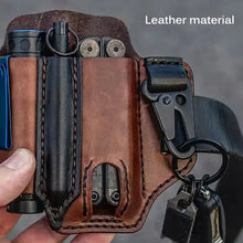 Load image into Gallery viewer, Tactical multi tool belt bag made from durable vegan leather with multiple compartments for easy access and organization.