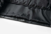 Load image into Gallery viewer, Interior view of REED 34'' Raglan Car Coat in imported lamb leather with zip-out lining, showing soft and durable fabric detail.