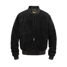 Load image into Gallery viewer, REED Men's Baseball Suede Leather Jacket, imported, durable, classic style, perfect for fall and spring wear.