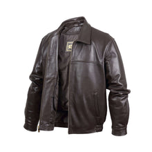 Load image into Gallery viewer, REED Men's New Zealand Lambskin Leather Jacket in black, featuring soft-touch finish and blouson style with zip-out design for comfort.
