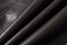 Load image into Gallery viewer, Close-up of black New Zealand lambskin leather material showcasing smooth texture and high-quality craftsmanship