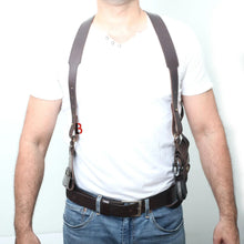 Cargar imagen en el visor de la galería, Handmade Universal Leather Shoulder Concealed Holster Horizontal Carry & Double Mag Pouch