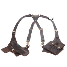 Load image into Gallery viewer, Cowhide Leather Vertical Concealed Holster Right and Left Handers Universal Size, handmade premium leather shoulder holster.