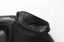 Load image into Gallery viewer, REED men's jacket with stand-up collar in genuine lambskin leather, showcasing premium craftsmanship and timeless style.