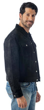 Load image into Gallery viewer, REED Men's Suede Leather Shirt Jacket in Western Jean Style, ideal for fall fashion and featuring luxurious soft-touch material.