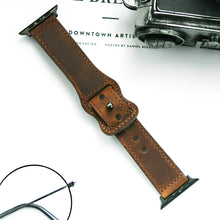 Load image into Gallery viewer, Brown elegant leather band for watches, showcasing timeless sophistication and modern elegance, ideal for both business and casual wear.
