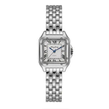 Charger l'image dans la galerie, Elegant silver luxury couple's watch with Roman numerals, symbolizing timeless love and unity, ideal for special occasions.