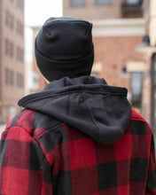 Charger l'image dans la galerie, Person wearing NEW HAAKWEAR H-Stitch Cuffed Beanie - Designed and Made in USA (Patented Design) - Charcoal Black