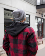 Load image into Gallery viewer, Person wearing NEW HAAKWEAR H-Stitch Cuffed Beanie - Designed and Made in USA (Patent Pending Design) - Koala Gray outdoors