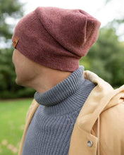 Charger l'image dans la galerie, NEW HAAKWEAR H-Stitch Cuffed Beanie - Designed and Made in USA (Patented Design) - Rusty Burgundy, stylish winter headwear outdoors