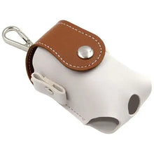 Load image into Gallery viewer, Mini leather golf ball pouch with snap closure and clip, perfect for carrying golf balls and tees on the course.