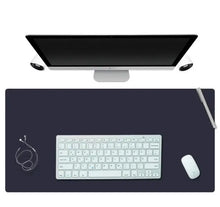 Load image into Gallery viewer, Leather suede desk mat with keyboard and computer, enhancing workspace with style, durability, and comfort for a scratch-free desk.