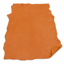 Load image into Gallery viewer, Orange Reed leather on a white background