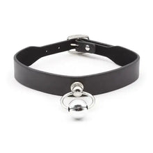 Load image into Gallery viewer, Elegant leather collar bell choker with adjustable fit and premium design for playful charm.