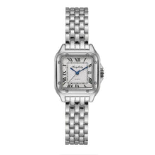 Charger l'image dans la galerie, Luxury couple's watch with silver bracelet, elegant design.