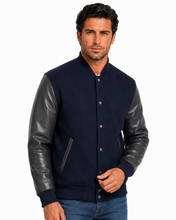 Cargar imagen en el visor de la galería, REED Men's Premium Varsity Jacket in leather and wool