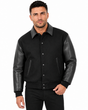 Cargar imagen en el visor de la galería, REED Men's Premium Varsity Jacket in leather and wool