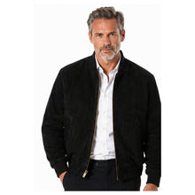 Cargar imagen en el visor de la galería, REED Chaqueta de cuero de gamuza de béisbol para hombre (importada)