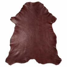 Cargar imagen en el visor de la galería, Reed burgundy sheepskin leather over a white background