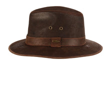 Cargar imagen en el visor de la galería, Scala Tullamore - Leather Outback Fedora Hat
