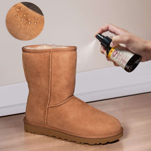 Load image into Gallery viewer, Using Suede & Nubuck Protector spray on Ugg-style boot for stain and water resistance.