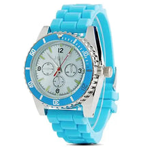 Load image into Gallery viewer, Blue Watch Cigarette Grinder with silicone strap and analog clock face, combining style and functionality for smokers.