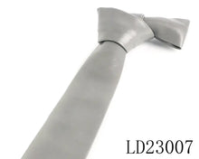 Load image into Gallery viewer, Gray polyurethane leather tie for men, showcasing sleek and modern design, perfect for bold fashion statements and style upgrade.