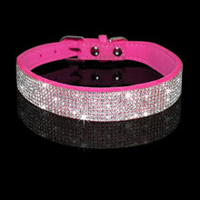 Load image into Gallery viewer, Sparkling pink dog collar with rhinestone accents for stylish pets