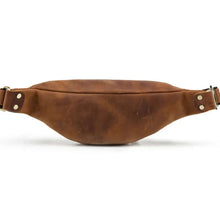 Load image into Gallery viewer, Wagner Leather Waist Bag | Full Grain Leather Fanny Pack in brown featuring a sturdy design and high-quality craftsmanship.