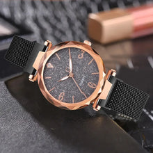 Load image into Gallery viewer, Elegant rose gold women's watch with a sleek mesh band, perfect for modern sophistication and all occasions.
