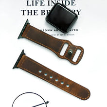 Load image into Gallery viewer, Elegant leather watch band with sophistication and timeless design, perfect accessory for classic and modern style enthusiasts.
